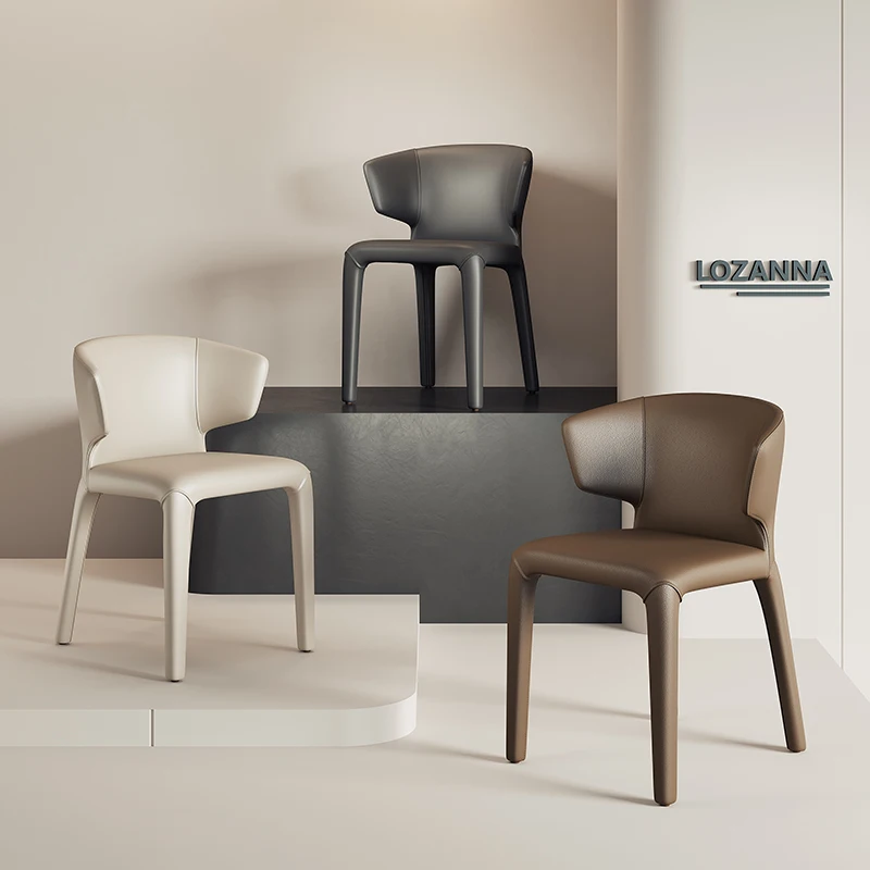 Light Luxury Modern Dining Chair High-quality Leather Italian Minimalist Chair Esthetisch En Duurzaam Dining Room Furniture
Light Luxury Modern Dining Chair High-quality Leather Italian Minimalist Chair Esthetisch En Duurzaam Dining Room Furniture