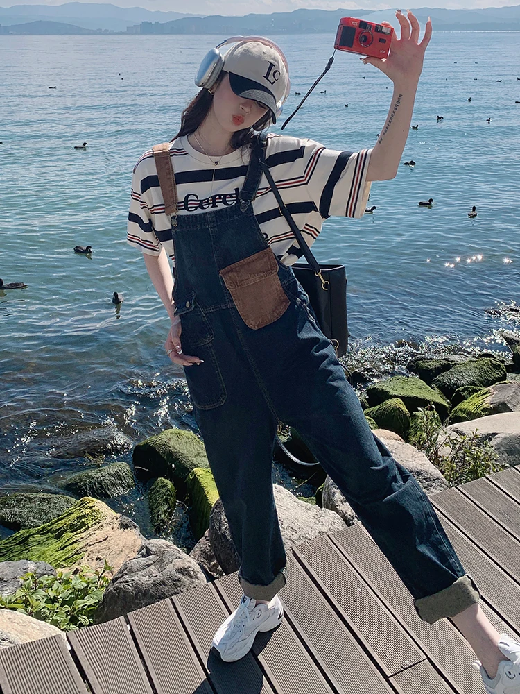 Korean Faion Design Loose Women's Denim Overalls Spring Autumn New Sle Slimming High Waist Long Pants Casual Jeans
Korean Faion Design Loose Women's Denim Overalls Spring Autumn New Sle Slimming High Waist Long Pants Casual Jeans