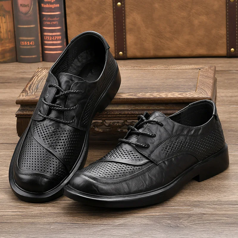 Luxury Hollow Out Breathable Real Leather Shoes for Men Top Layer Cowhide Soft Leather Business Shoes Casual Men's Leather Shoes
Luxury Hollow Out Breathable Real Leather Shoes for Men Top Layer Cowhide Soft Leather Business Shoes Casual Men's Leather Shoes