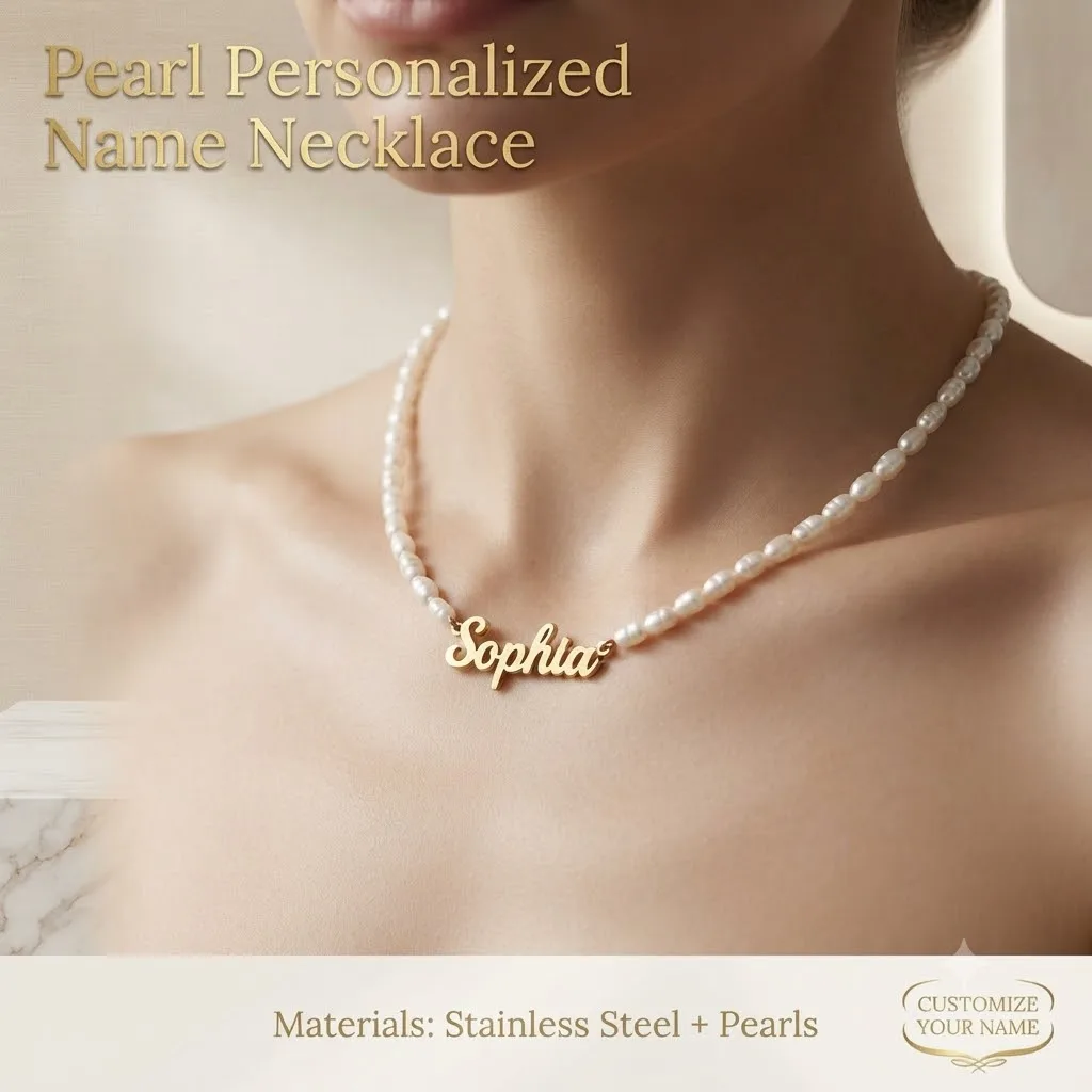 Personalized Pearl Name Necklace Custom Letter Pendant Natural Pearl Choker for Women Elegant Wedding Jewelry Unique Anniversary
Personalized Pearl Name Necklace Custom Letter Pendant Natural Pearl Choker for Women Elegant Wedding Jewelry Unique Anniversary