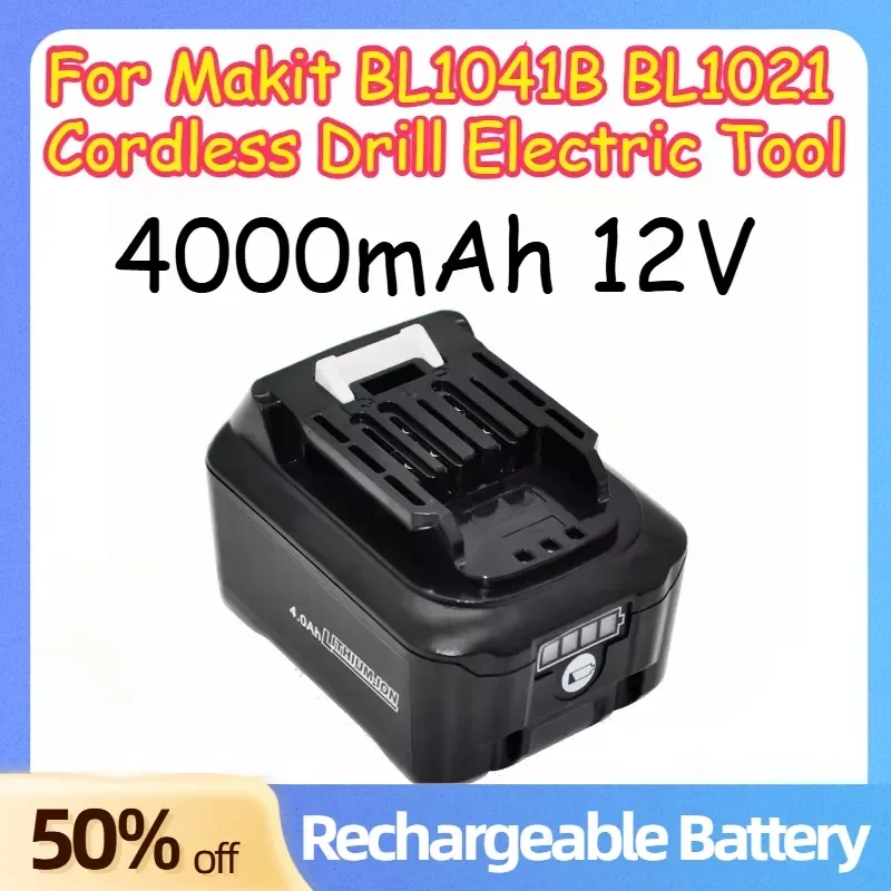 Lithium-ion Battery 4000mAh 12V for Makit BL1041B BL1021 Cordless Drill Electric Tool LED Power Indicator Rechargeable
Lithium-ion Battery 4000mAh 12V for Makit BL1041B BL1021 Cordless Drill Electric Tool LED Power Indicator Rechargeable