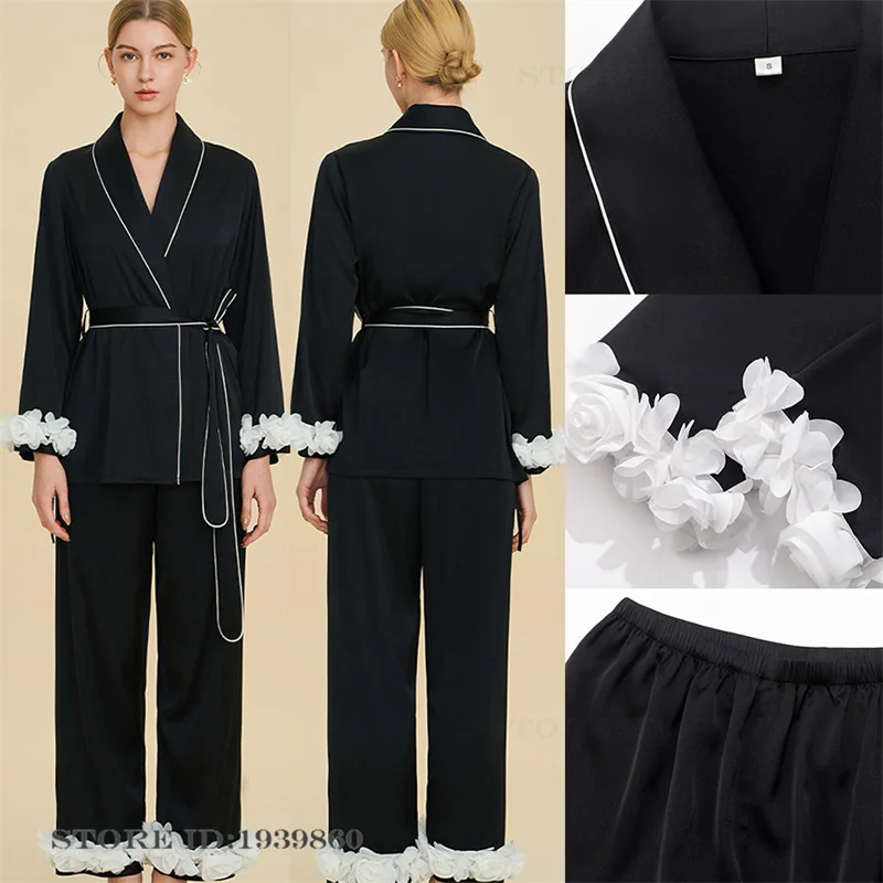 Женский комплект пижамы и домашней одежды: высококачественная пижама во французском стиле с сетчатыми вставками и кружевом, элегантный шелковый комплект для сна и дома
Женский комплект пижамы и домашней одежды: высококачественная пижама во французском стиле с сетчатыми вставками и кружевом, элегантный шелковый комплект для сна и дома