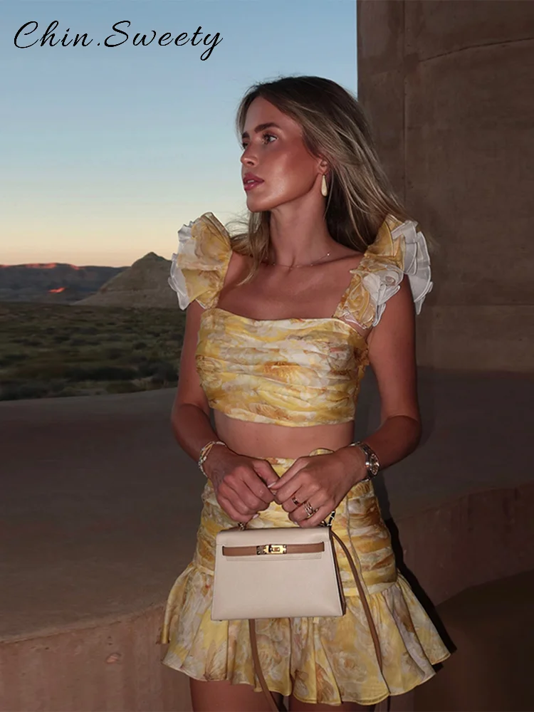 Fashion Hollow Out Lace Up Skirt Set Women Square Collar Crop Tops High Waist Slim Pleated Skirts 2025 Summer Lady Beach Suit
Fashion Hollow Out Lace Up Skirt Set Women Square Collar Crop Tops High Waist Slim Pleated Skirts 2025 Summer Lady Beach Suit