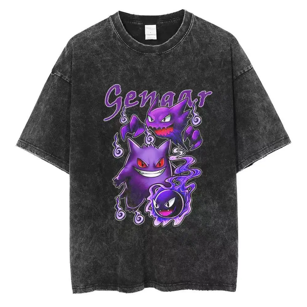 Anime Ghost Pokemon Gengar Trio Flame Graphic Print Vintage Washed Cotton Crewneck Casual Oversized Short Sleeve T-Shirt
Anime Ghost Pokemon Gengar Trio Flame Graphic Print Vintage Washed Cotton Crewneck Casual Oversized Short Sleeve T-Shirt