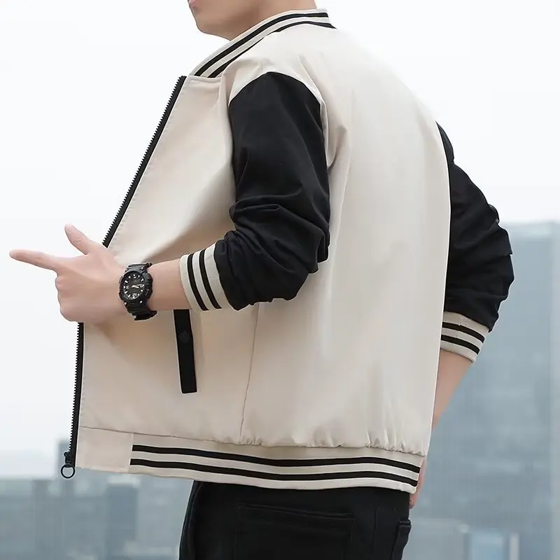 Trendy Youth Baseball Collar Jaet Men's Spring Autumn New Sle Versatile Outerwear Long Sve Windproof Polyester Fabric
Trendy Youth Baseball Collar Jaet Men's Spring Autumn New Sle Versatile Outerwear Long Sve Windproof Polyester Fabric