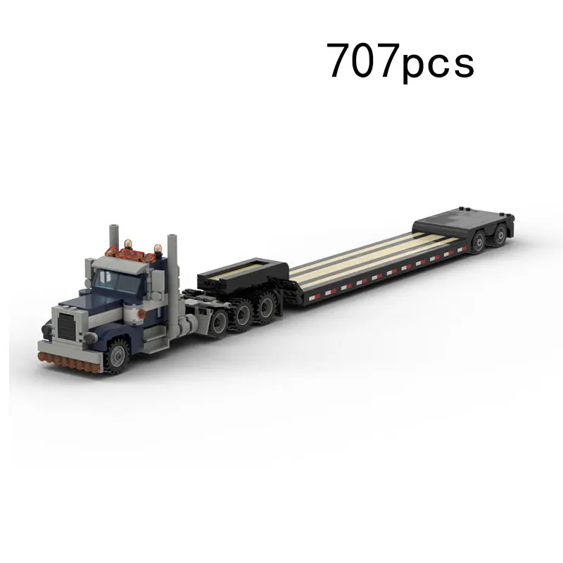 MOC Heavy Truck Flatbed Trailer Small Particle Assembly Building Block Model Toy Vehicle Ornament Set 707pcs
MOC Heavy Truck Flatbed Trailer Small Particle Assembly Building Block Model Toy Vehicle Ornament Set 707pcs
