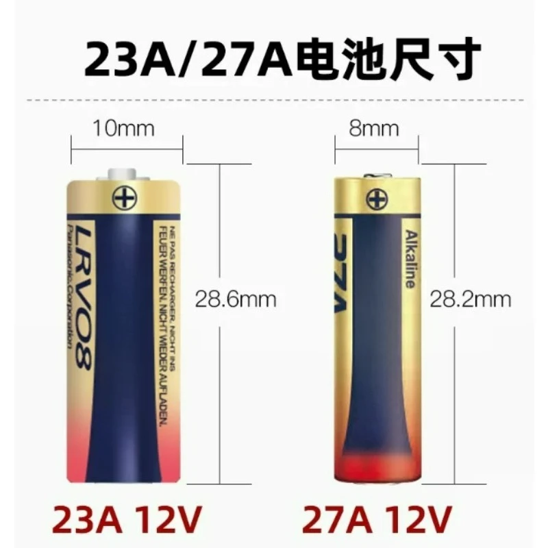 12V 23A 27A Alkaline Battery A23S L1028 L828 for Panasonic Remote Control Garage Door Doorbell Fan Light Switch
12V 23A 27A Alkaline Battery A23S L1028 L828 for Panasonic Remote Control Garage Door Doorbell Fan Light Switch