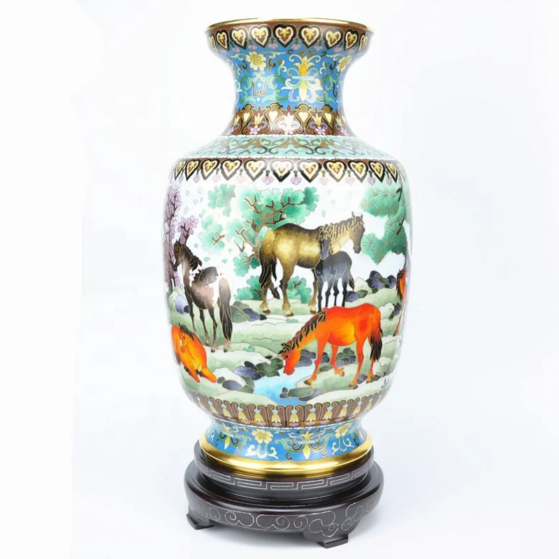 Fine Collection Cloisonne 40cm Horse to Success Gilt Lantern Bottle Intangible Heritage Gift
Fine Collection Cloisonne 40cm Horse to Success Gilt Lantern Bottle Intangible Heritage Gift