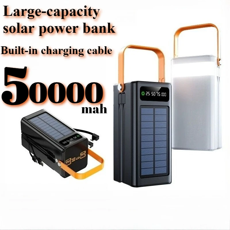 New 50000mAh Large Capacity Solar Power Bank Built-in Cables Large Capacity LED Light Power Bank for IPhone Huawei Samsung
New 50000mAh Large Capacity Solar Power Bank Built-in Cables Large Capacity LED Light Power Bank for IPhone Huawei Samsung