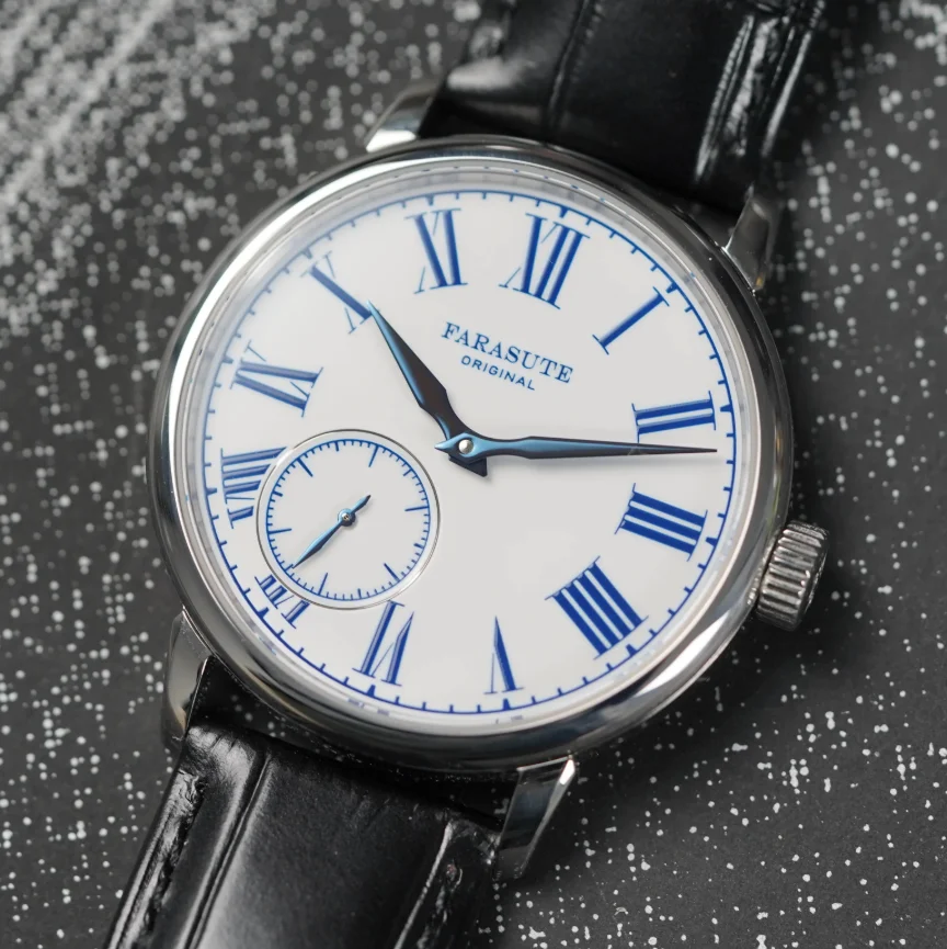FARASUTE Men Mechanical Watch 39mm Manual Winding Wristwatch Sapphire Mirror Enamel Dial Power Reserve 80 Hours Hangzhou Mov
FARASUTE Men Mechanical Watch 39mm Manual Winding Wristwatch Sapphire Mirror Enamel Dial Power Reserve 80 Hours Hangzhou Mov