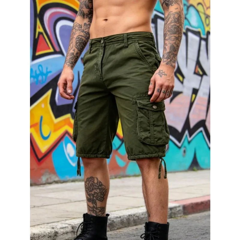 2026 Men's Washed Cotton Cargo Shorts Lightweight Summer Comfortable Classic Multi-Pocket Casual Bottoms With Adjustable Drawstring Hem ,Men Clothes
2026 Men's Washed Cotton Cargo Shorts Lightweight Summer Comfortable Classic Multi-Pocket Casual Bottoms With Adjustable Drawstring Hem ,Men Clothes