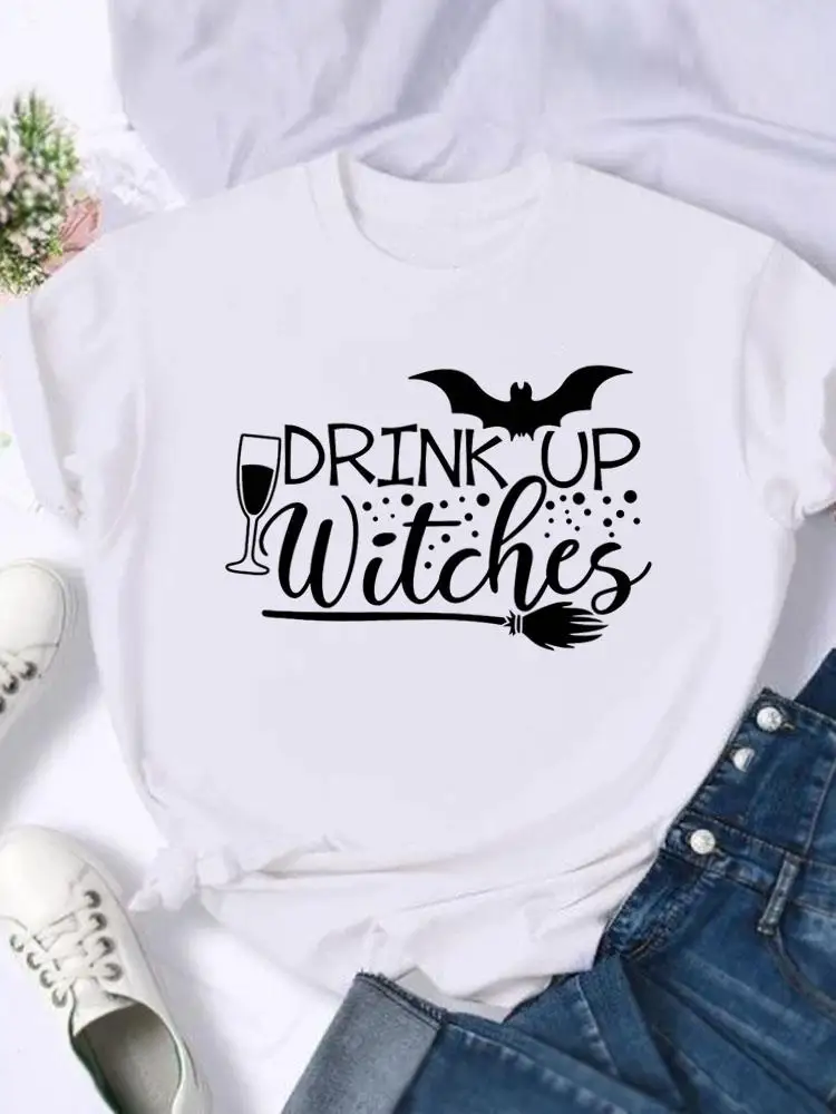 Witch Lovely Letter Clothing Short Sleeve Halloween Thanksgiving Festival Women Female Fall Autumn T-shirts Top Graphic T Tees
Witch Lovely Letter Clothing Short Sleeve Halloween Thanksgiving Festival Women Female Fall Autumn T-shirts Top Graphic T Tees
