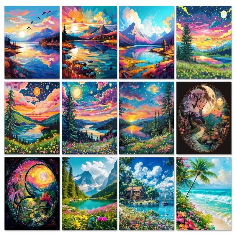 GATYZTORY Landscape Paint By Numbers For Adults Acrylic Paints Hand Painting Abstract Drawing By Numbers Home Decoration Gift
GATYZTORY Landscape Paint By Numbers For Adults Acrylic Paints Hand Painting Abstract Drawing By Numbers Home Decoration Gift