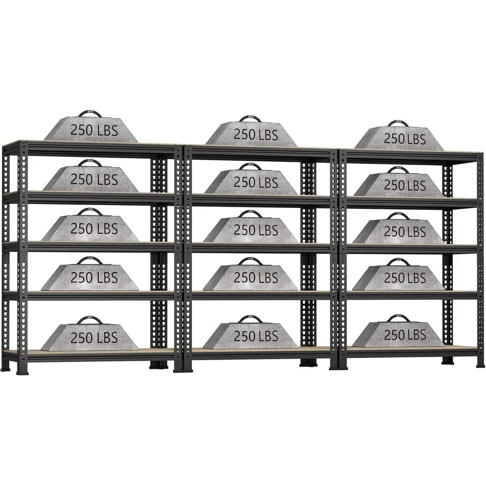 Heavy-Duty Adjustable Metal Storage Shelves for Garage, Utility, and Kitchen, 3-Pack Black
Heavy-Duty Adjustable Metal Storage Shelves for Garage, Utility, and Kitchen, 3-Pack Black