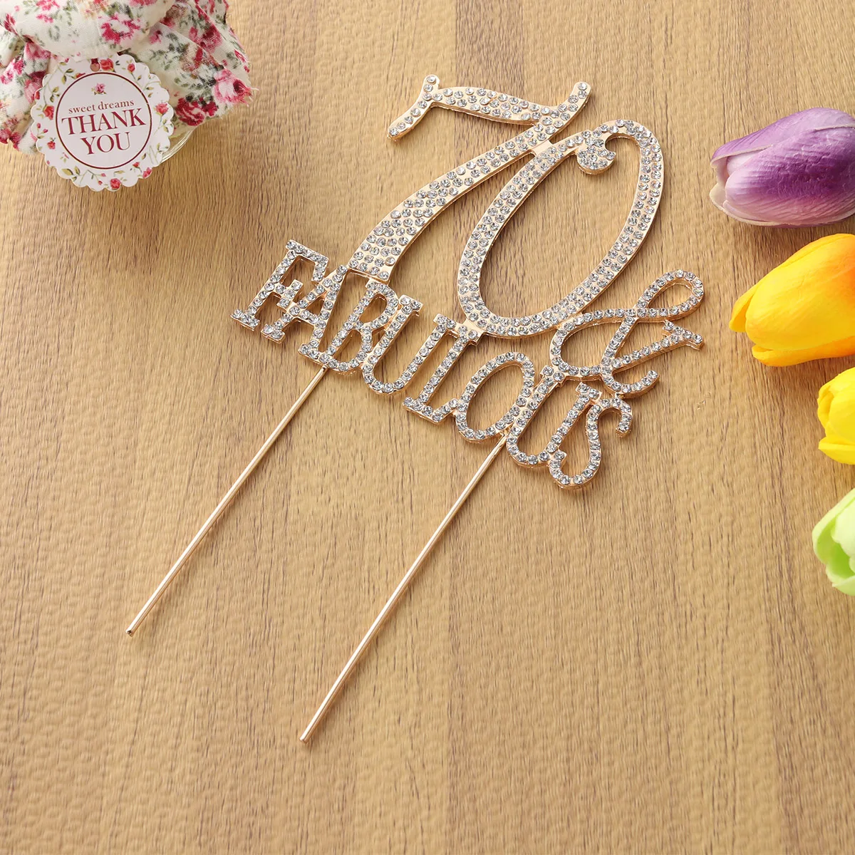 Fabulous Cake Topper Glitter Alloy Rhinestone Birthday Party Cupcake Decorations Food Decoration Supplies (Gold)
Fabulous Cake Topper Glitter Alloy Rhinestone Birthday Party Cupcake Decorations Food Decoration Supplies (Gold)