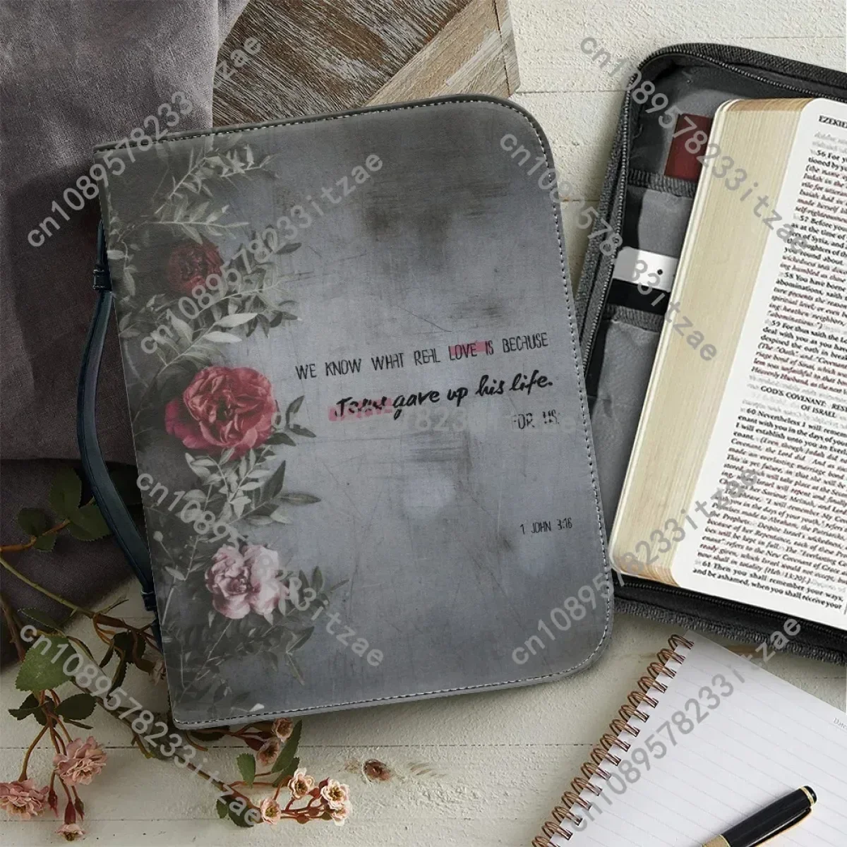 Bible Golden Sentence Verses Print Bible Carrying Case for Women Handbags Leather Zippered Handle Study Book Holy Storage Boxes
Bible Golden Sentence Verses Print Bible Carrying Case for Women Handbags Leather Zippered Handle Study Book Holy Storage Boxes