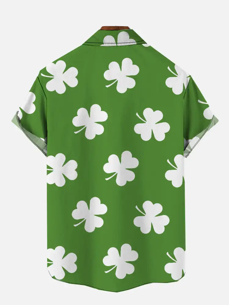 Men's Clover Print Shirt Hawaiian Casual And Comfortable Shirts Summer Lucky Grass Pattern Shirt Beach Vacation Lapel Shirts
Men's Clover Print Shirt Hawaiian Casual And Comfortable Shirts Summer Lucky Grass Pattern Shirt Beach Vacation Lapel Shirts