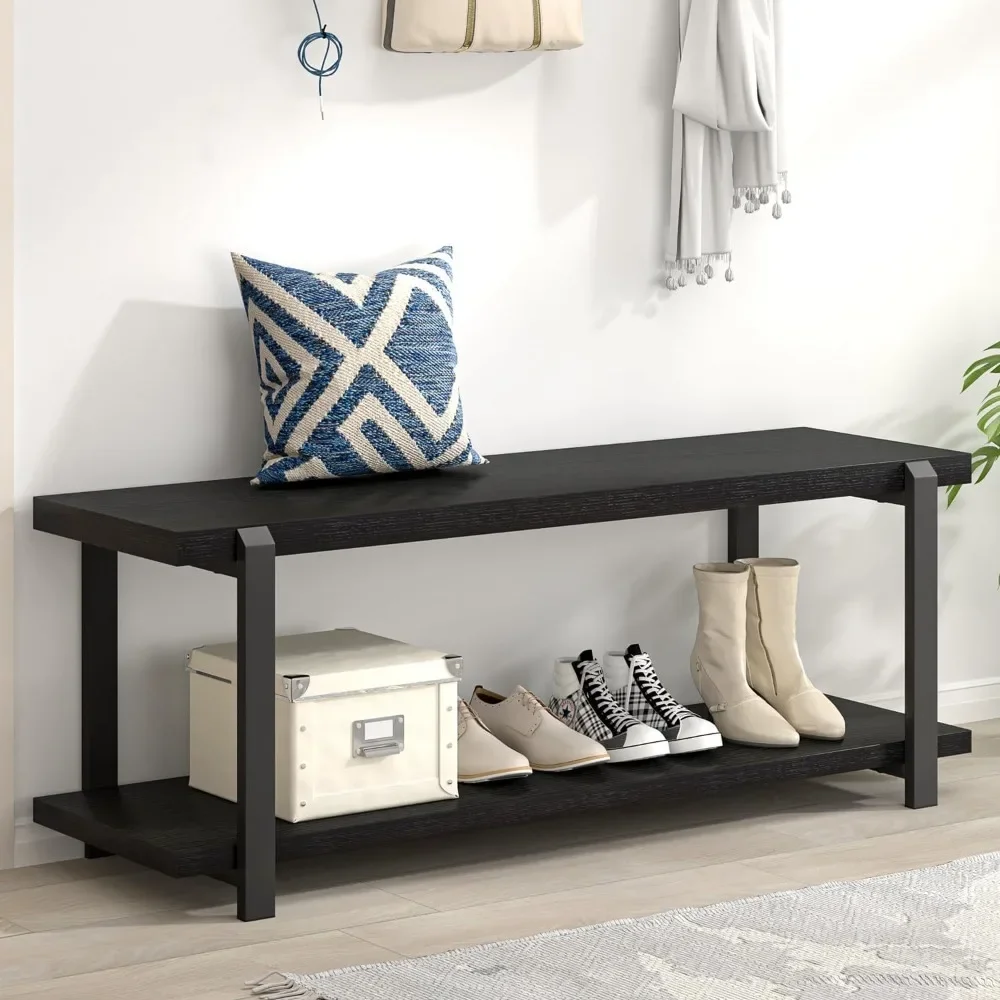 Entryway Bench, Modern Wood and Metal Storage Bench for Hallway, for Living Room Bedroom, Industrial Indoor Shoe Rack Bench Seat
Entryway Bench, Modern Wood and Metal Storage Bench for Hallway, for Living Room Bedroom, Industrial Indoor Shoe Rack Bench Seat