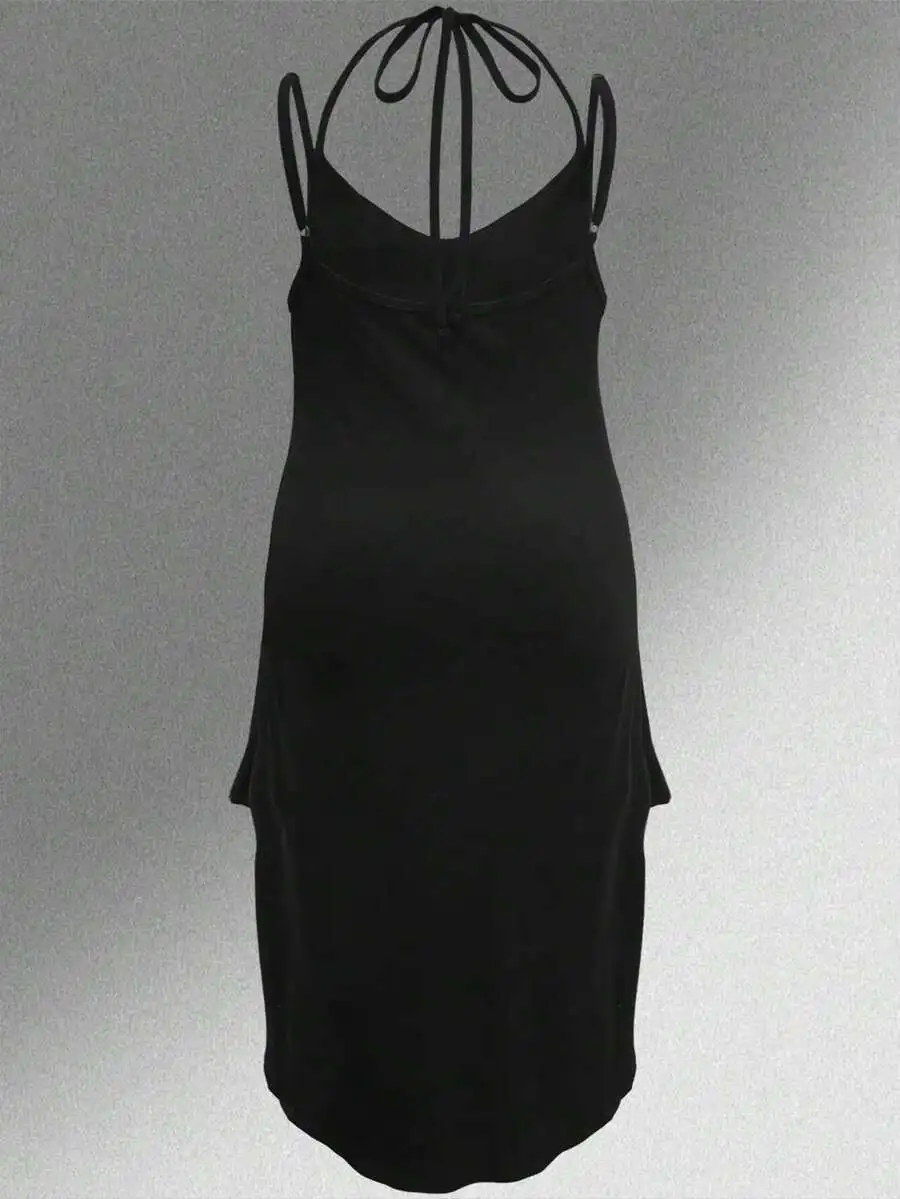 Womens Black Halter Neck Slip Dress Sleeveless Loose Fit Summer
Womens Black Halter Neck Slip Dress Sleeveless Loose Fit Summer
