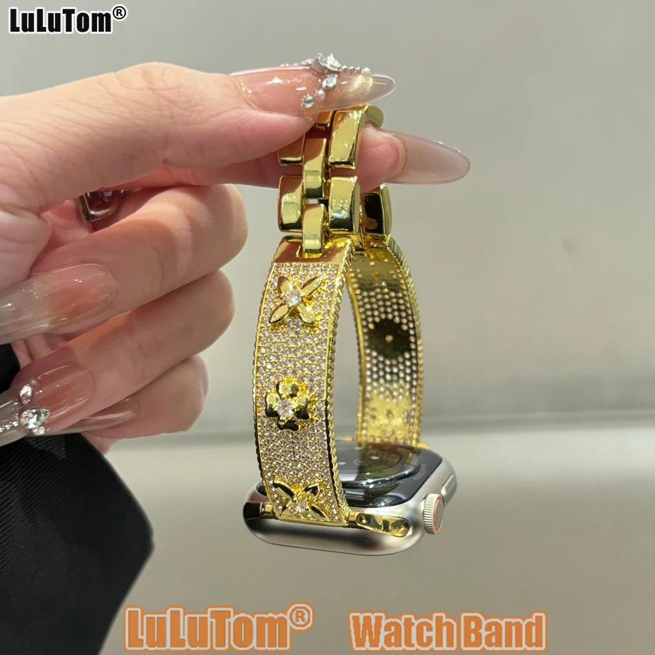 Роскошный ремешок с 3D клевером для Apple Watch Band 38 40 41 42 44 45 46 49 мм iWatch Series 10 9 8 7 6 SE 5 4 Ultra Ювелирные браслеты
Роскошный ремешок с 3D клевером для Apple Watch Band 38 40 41 42 44 45 46 49 мм iWatch Series 10 9 8 7 6 SE 5 4 Ultra Ювелирные браслеты
