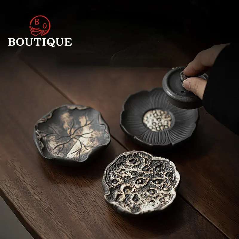 Wabi-sabi Style Ceramic Teapot Cover Holder Handmade Anti-scalding Heat Insulation Pad Retro Coaster Tea Mat Tea Set Accessories
Wabi-sabi Style Ceramic Teapot Cover Holder Handmade Anti-scalding Heat Insulation Pad Retro Coaster Tea Mat Tea Set Accessories