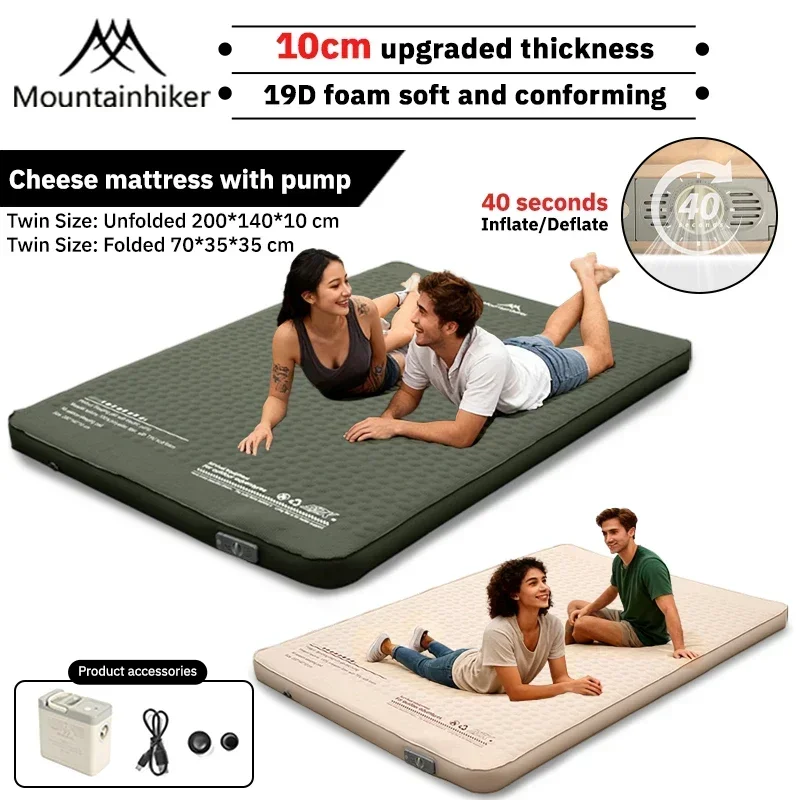 Mountainhiker Inflatable Mattress Upgrade Edition 10CM High Comes with Storage Bag Portable Camping Sleeping Pad Mat
Mountainhiker Inflatable Mattress Upgrade Edition 10CM High Comes with Storage Bag Portable Camping Sleeping Pad Mat
