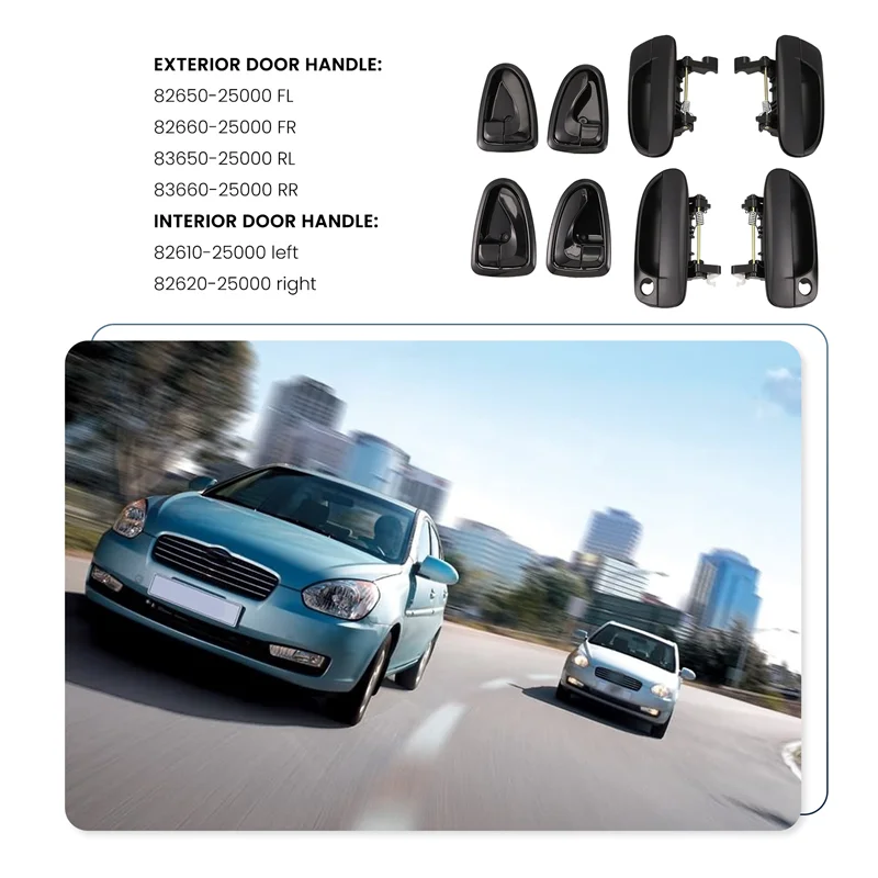 Classy-8Pcs Front Rear Left Right Outside Door Handle Inside Door Handle For Hyundai Accent 1.5L 1.6L 2000-2006
Classy-8Pcs Front Rear Left Right Outside Door Handle Inside Door Handle For Hyundai Accent 1.5L 1.6L 2000-2006