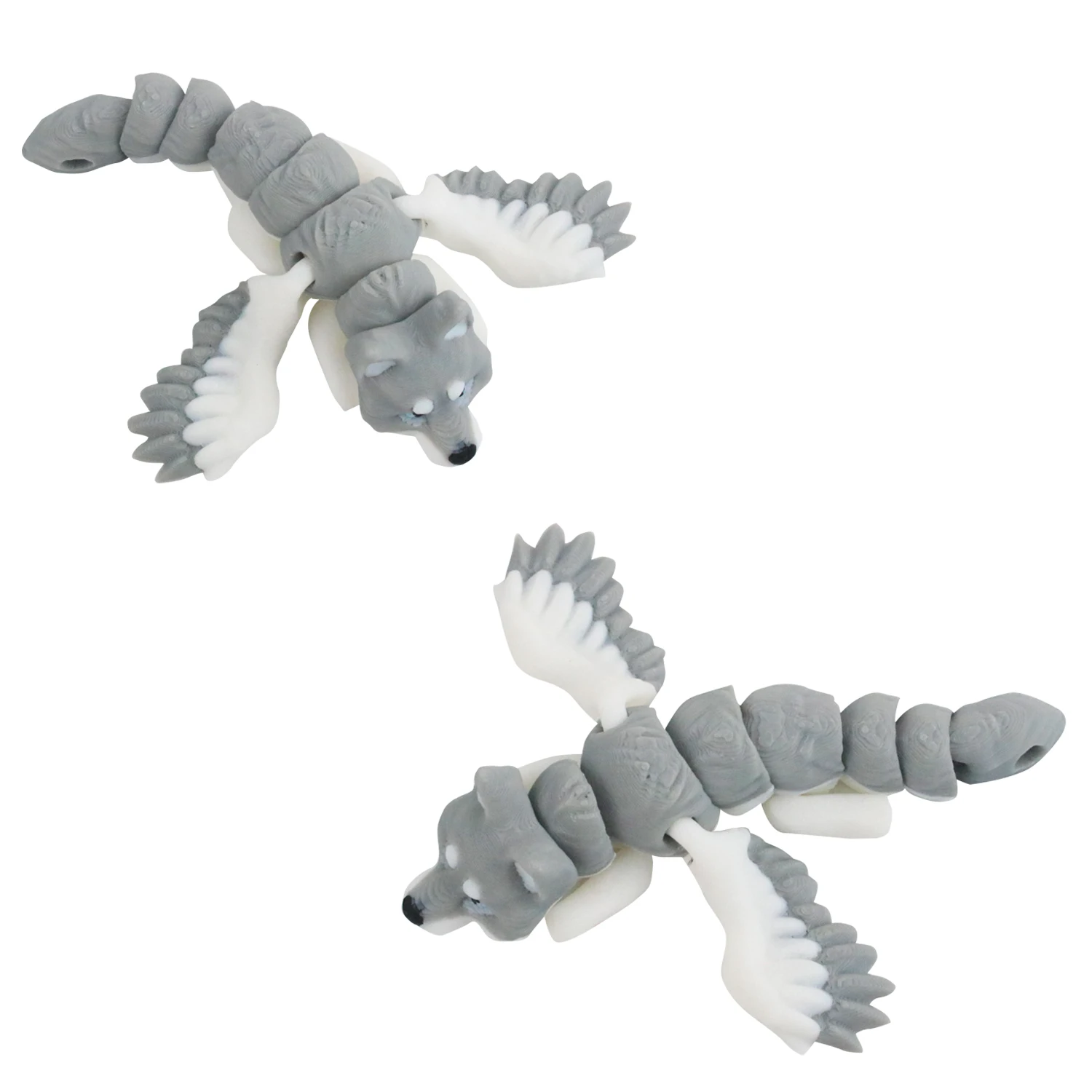 3D printed wolf model toy with wings, novel animal home decoration, flying wolf, wing joints swinging randomly and funny
3D printed wolf model toy with wings, novel animal home decoration, flying wolf, wing joints swinging randomly and funny