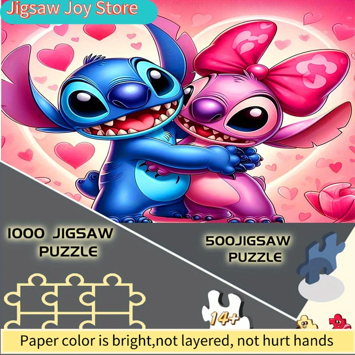 Disney/Disney , DIY Puzzle, Paper Puzzle, Adult Puzzle, Stitch Couple Sweet Hug Love Surrounds Suitable for Puzzles, Home Deco
Disney/Disney , DIY Puzzle, Paper Puzzle, Adult Puzzle, Stitch Couple Sweet Hug Love Surrounds Suitable for Puzzles, Home Deco