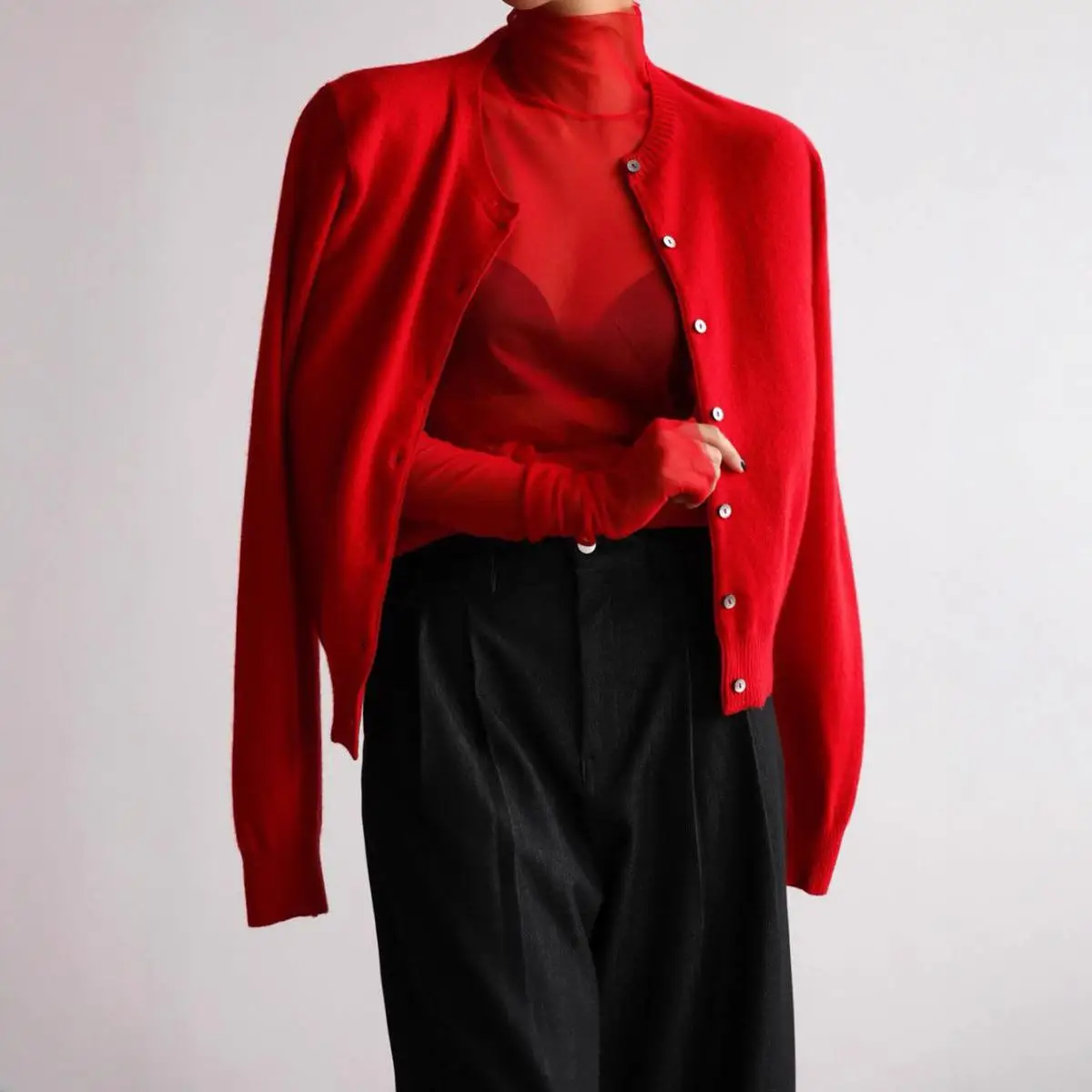 Women's Knitted Sweater Set High Collar Base irt Cardigan Set Autumn Initial Cross-Border No Brand Pure Color Tee-acetate...
Women's Knitted Sweater Set High Collar Base irt Cardigan Set Autumn Initial Cross-Border No Brand Pure Color Tee-acetate...