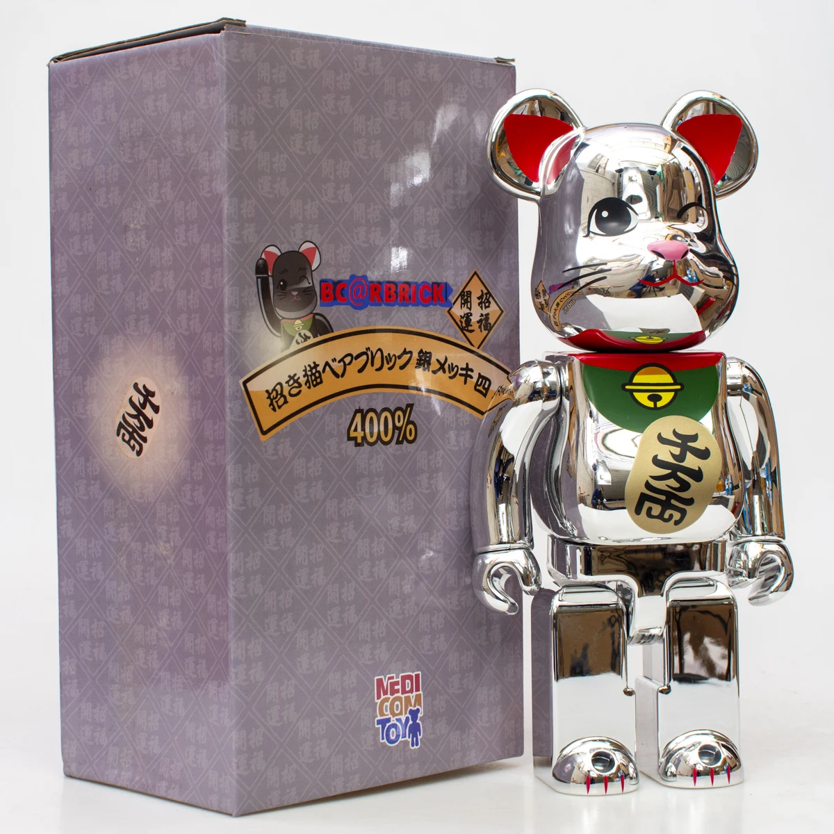 Silver Electroplating Qianwanliang Bearbrick400% 28 cm Height Lucky Cat Collection Gift Figurine Home Decoration Doll
Silver Electroplating Qianwanliang Bearbrick400% 28 cm Height Lucky Cat Collection Gift Figurine Home Decoration Doll