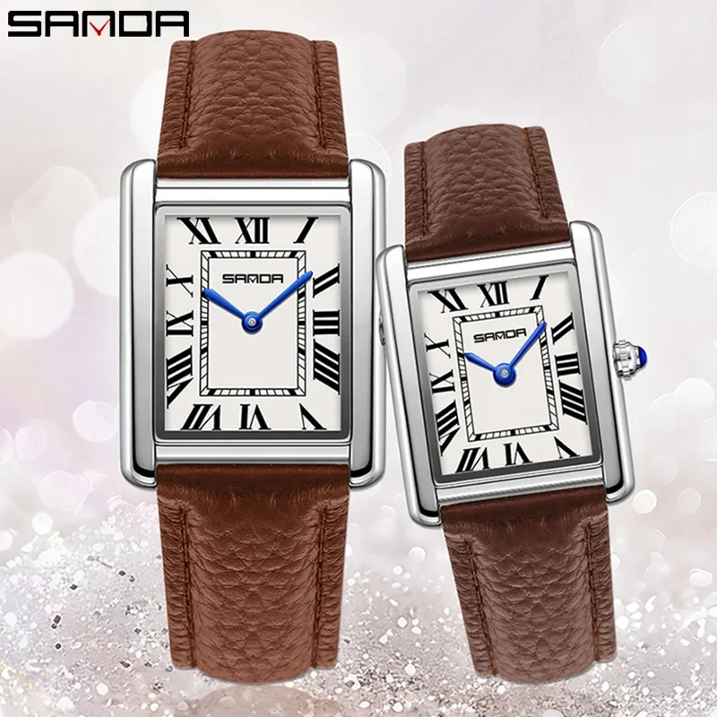 Часы SANDA для пар, износостойкий кожаный ремешок, роскошный квадратный циферблат, водонепроницаемые спортивные повседневные женские и мужские кварцевые часы
Часы SANDA для пар, износостойкий кожаный ремешок, роскошный квадратный циферблат, водонепроницаемые спортивные повседневные женские и мужские кварцевые часы
