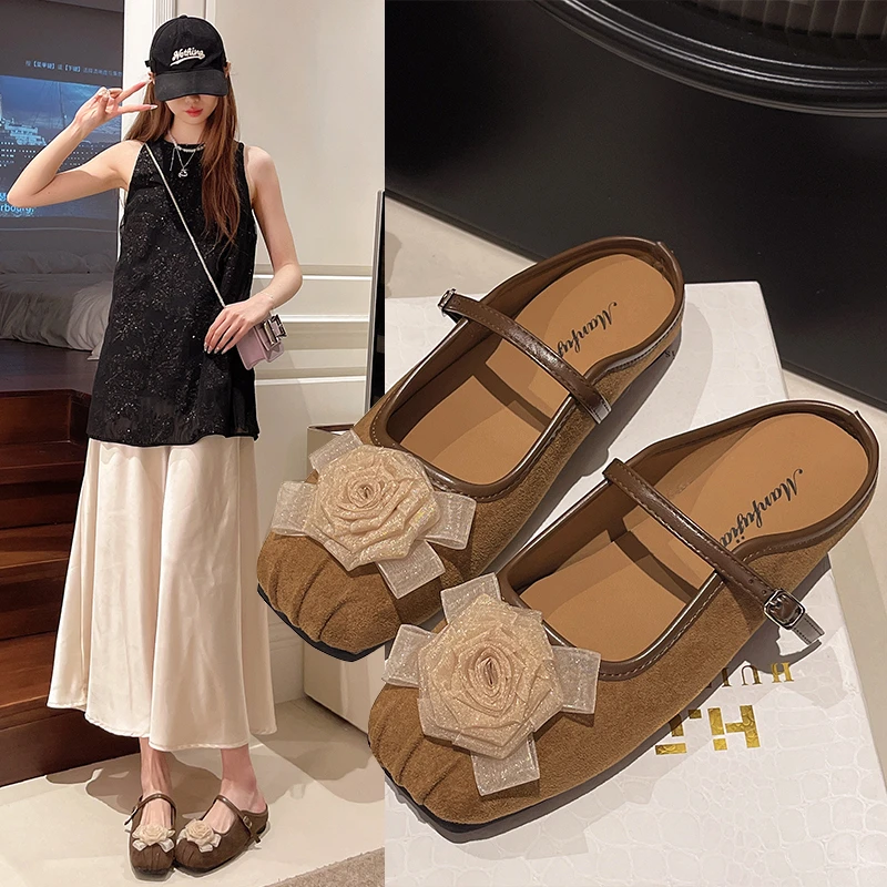 Mules Women's Shoes Slippers Summer Footwear Sandals Fashion Slides Kawaii Flower Elegant Woman Low Heels Wedges Dress on Offer
Mules Women's Shoes Slippers Summer Footwear Sandals Fashion Slides Kawaii Flower Elegant Woman Low Heels Wedges Dress on Offer