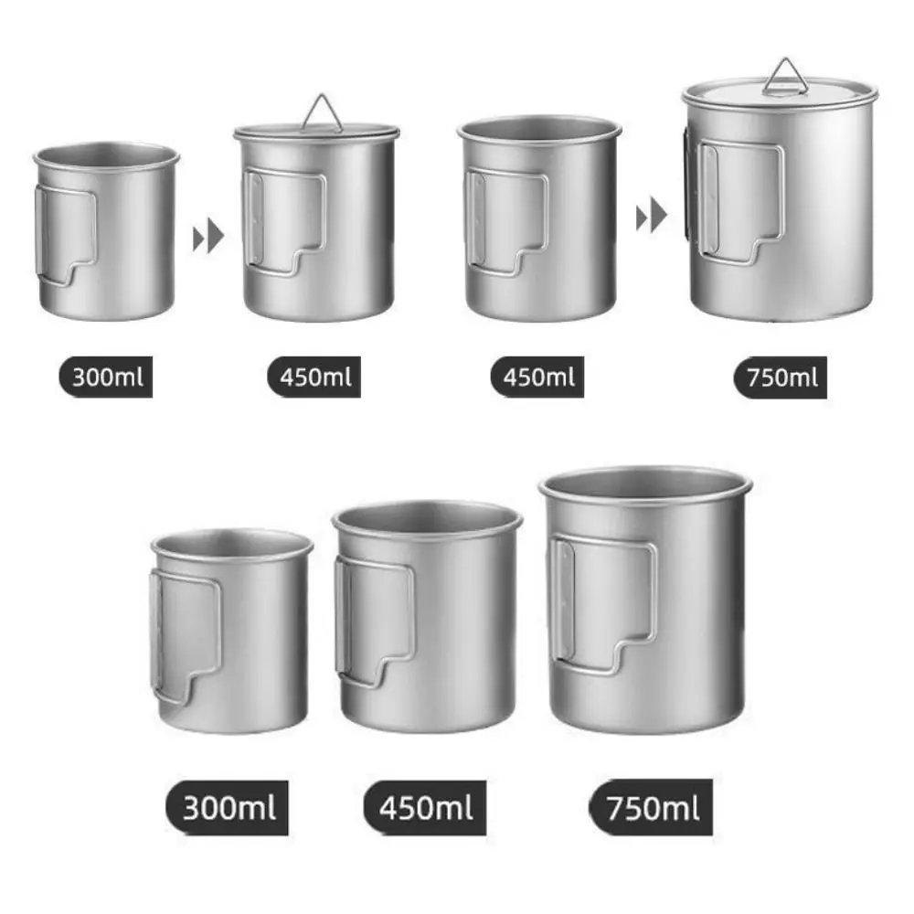 Lightweight Titanium Outdoor Water Cup 300ML/450ML/750ML With Foldable Handle Beer Cup Rust Resistant Camping Picnic Mug Outdoor
Lightweight Titanium Outdoor Water Cup 300ML/450ML/750ML With Foldable Handle Beer Cup Rust Resistant Camping Picnic Mug Outdoor