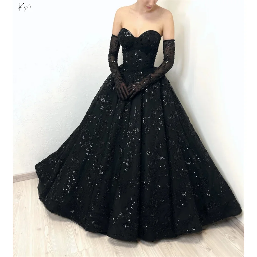 Kyoto Gothic Black Beaded 3D Flowers Sweetheart Wedding Dress Detachable Long Sleeves vestidos de novia Customized A-line Gown
Kyoto Gothic Black Beaded 3D Flowers Sweetheart Wedding Dress Detachable Long Sleeves vestidos de novia Customized A-line Gown