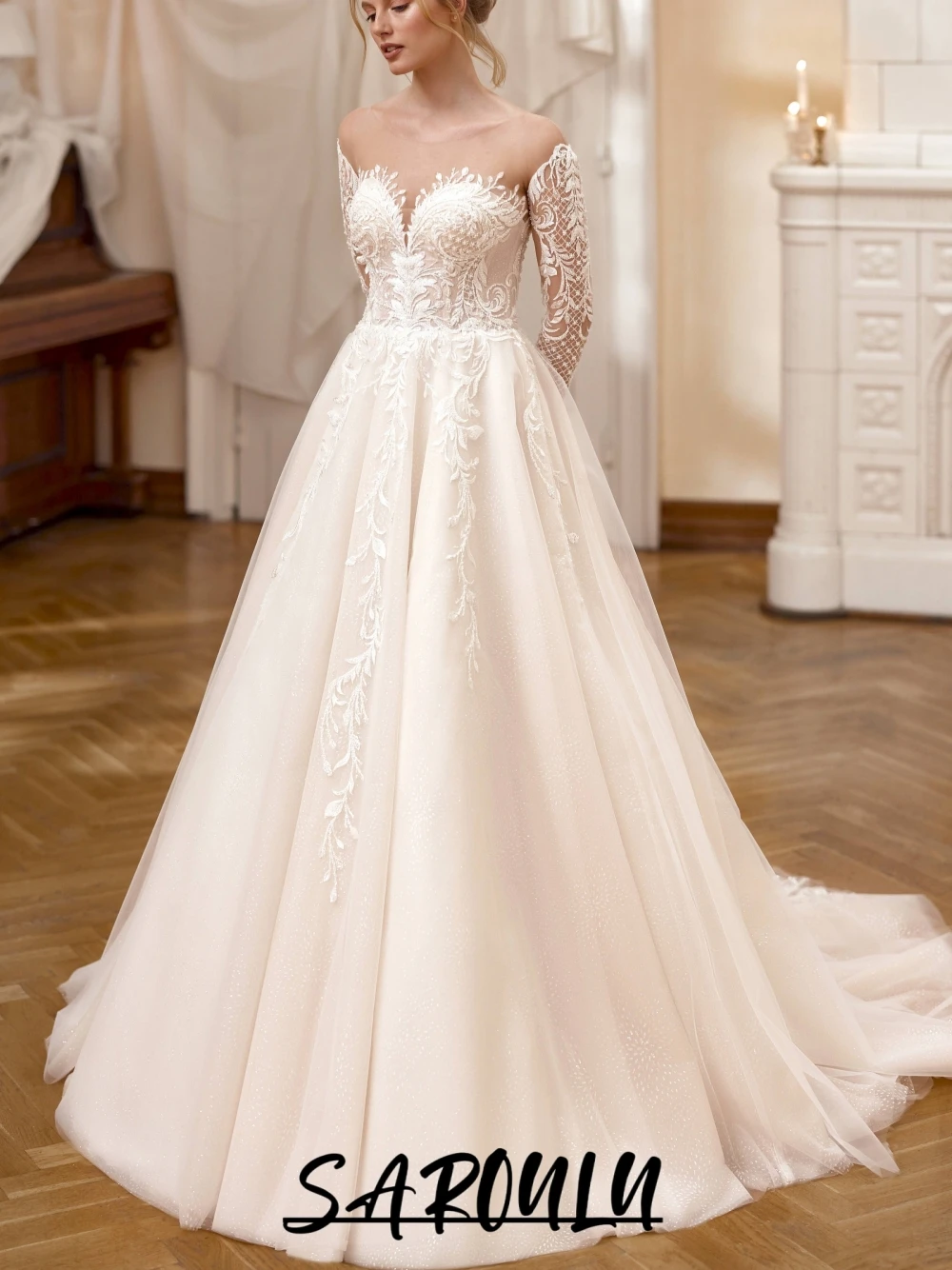 Luxury Beads Appliques Modern Wedding Dress For Women Dreamy A Line Long Bridal Gown Customized Elegant Party Bride Wear
Luxury Beads Appliques Modern Wedding Dress For Women Dreamy A Line Long Bridal Gown Customized Elegant Party Bride Wear