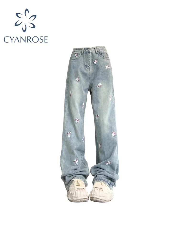 Women's Blue Baggy Jeans Harajuku Vintage Emo 2000s Y2k Embroidery Denim Trousers High Waist Wide Cowboy Pants 90s Clothes 2023
Women's Blue Baggy Jeans Harajuku Vintage Emo 2000s Y2k Embroidery Denim Trousers High Waist Wide Cowboy Pants 90s Clothes 2023