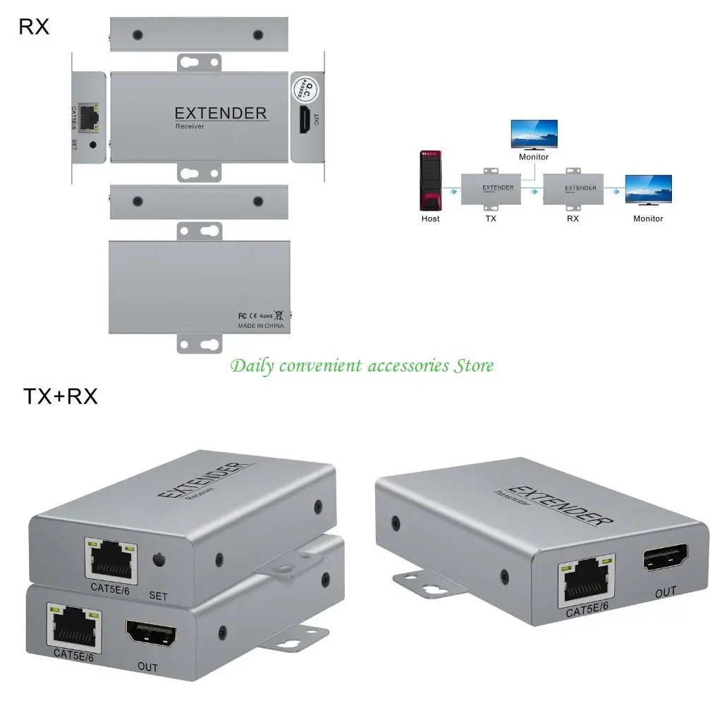 97QB Cable Extender Transmitter Loop Out POE Power Supply 50m
