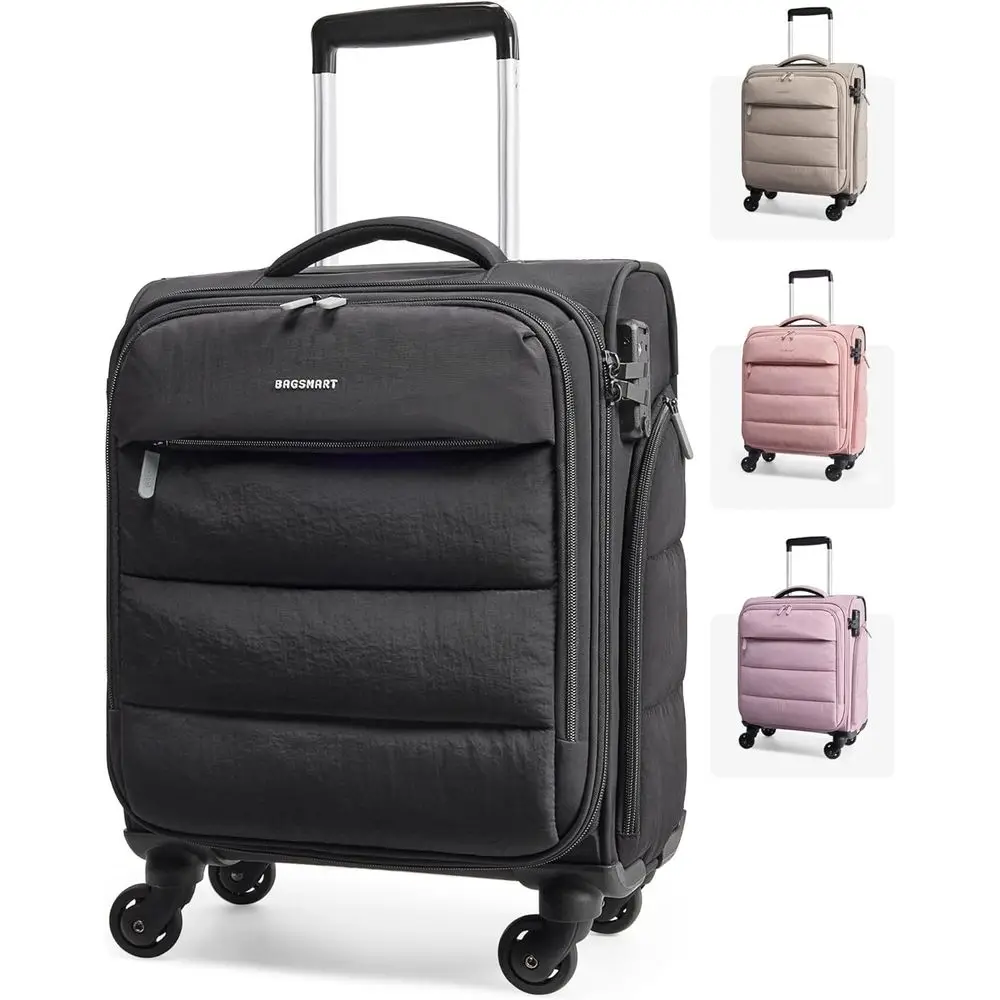 Compact Wheeled Underseat Carry-On Luggage with PVC Wet/Dry Pockets for Lightweight Travel in Black
Compact Wheeled Underseat Carry-On Luggage with PVC Wet/Dry Pockets for Lightweight Travel in Black
