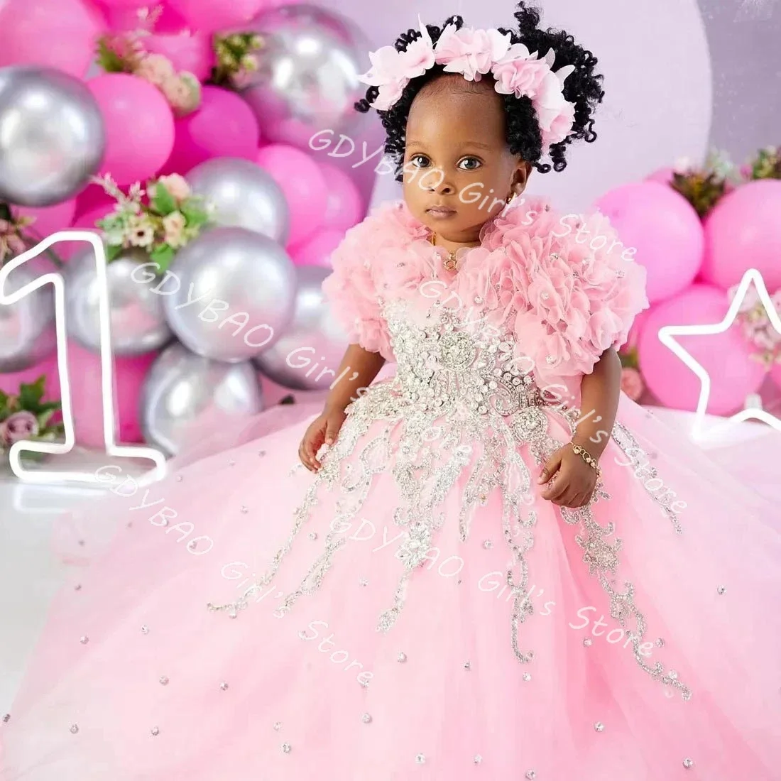 Pink Flower Girl Dress for Weddings Toddlers Crystal Beads Princess Pageant Gown Baby Girls Communion Birthday Dress Custom Made
Pink Flower Girl Dress for Weddings Toddlers Crystal Beads Princess Pageant Gown Baby Girls Communion Birthday Dress Custom Made