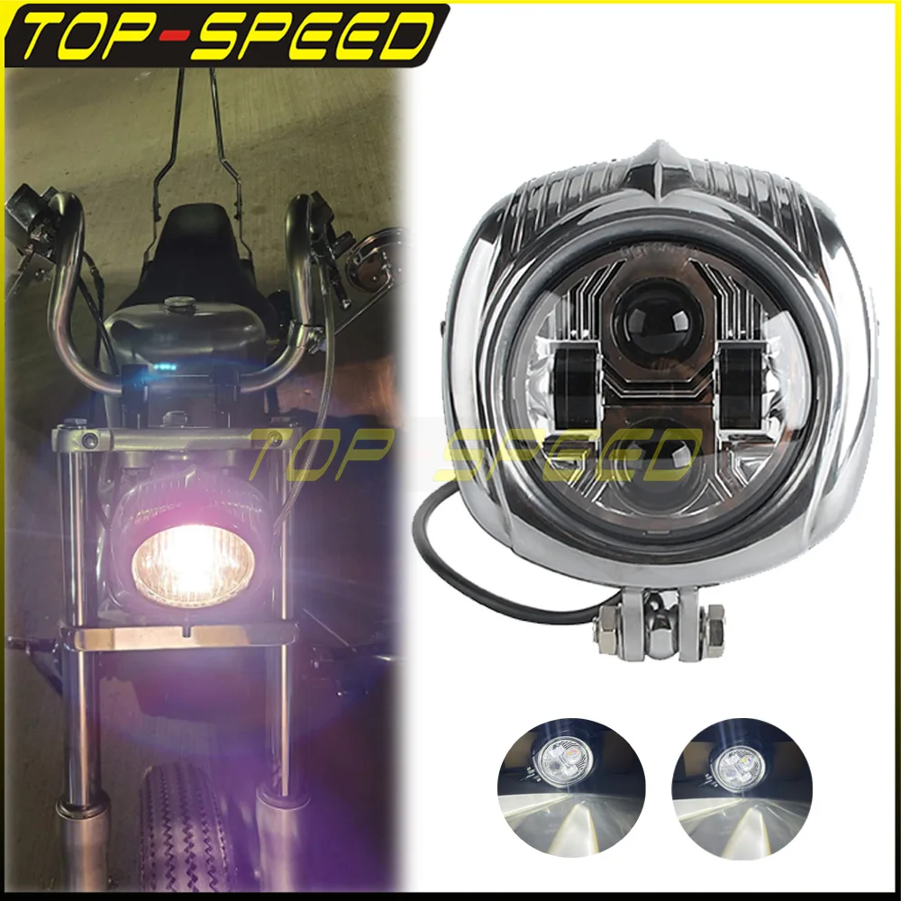 30/40w Motorcycle LED Headlight Universal Retro Head Light Round Spotlight Vintage Front Light Lamp For Harley Bobber Cafe Racer
30/40w Motorcycle LED Headlight Universal Retro Head Light Round Spotlight Vintage Front Light Lamp For Harley Bobber Cafe Racer