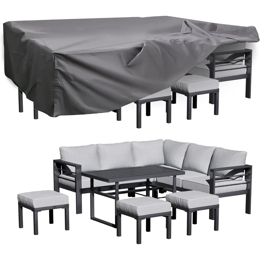 Aluminum Patio Furniture Set with Waterproof Cover, Outdoor Conversation Table and Chair Sets with Light Grey Cushions
Aluminum Patio Furniture Set with Waterproof Cover, Outdoor Conversation Table and Chair Sets with Light Grey Cushions