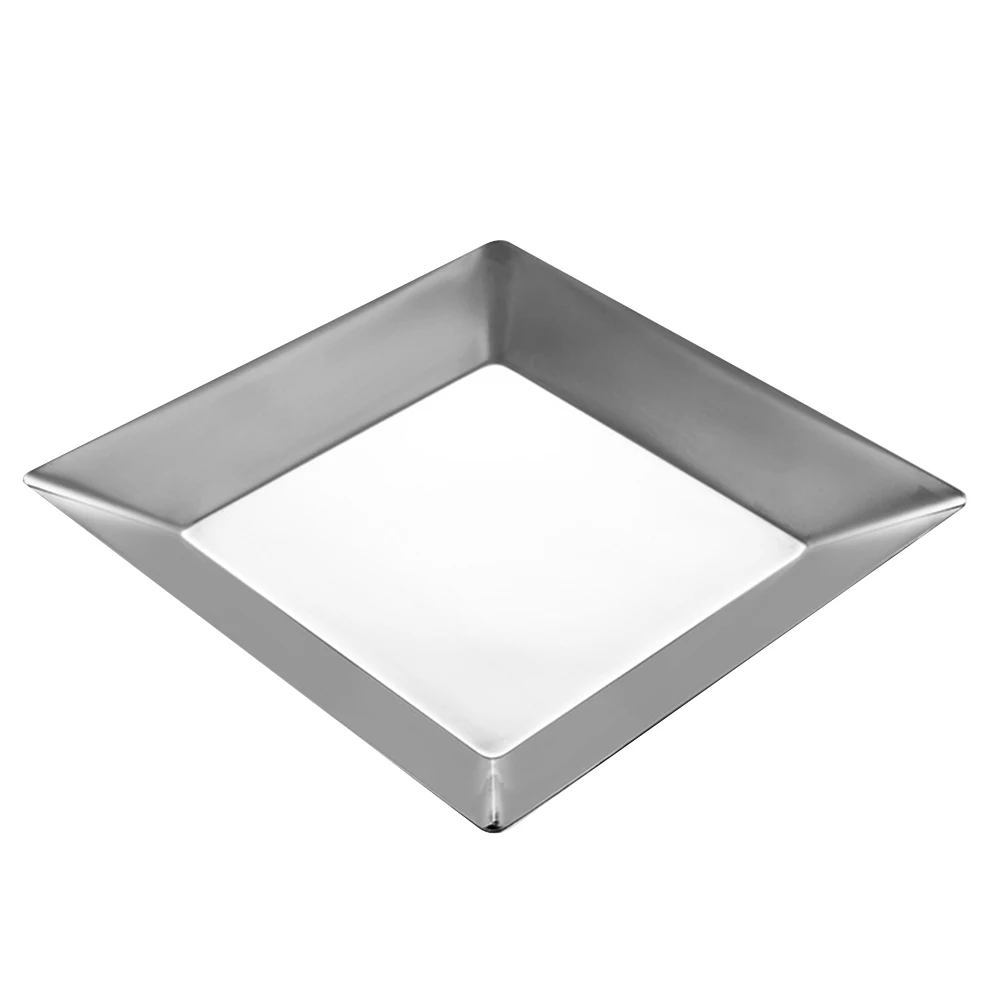 Square Stainless Steel Plate for Fruits Food Storage Tray Cake Dinner Home Party Barbecue Snacks Dry Fruits Steak Dessert
Square Stainless Steel Plate for Fruits Food Storage Tray Cake Dinner Home Party Barbecue Snacks Dry Fruits Steak Dessert
