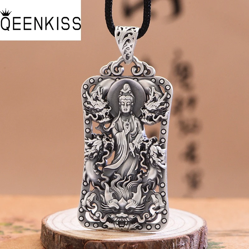 QEENKISS 925 Sterling Silver Vintage Dragon Guanyin Necklace Pendant For Women Men Party Birthday Wedding Christmas Gifts PT651
QEENKISS 925 Sterling Silver Vintage Dragon Guanyin Necklace Pendant For Women Men Party Birthday Wedding Christmas Gifts PT651
