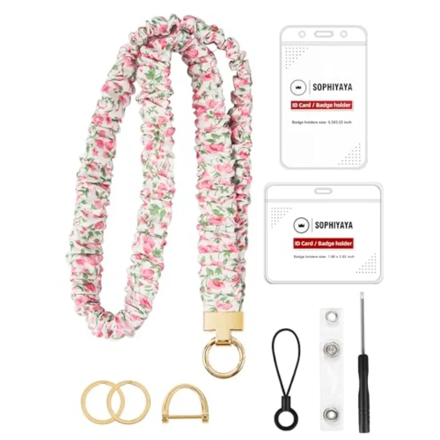 Scrunchie Lanyard for ID Badge Holder, Cute Teacher for Women 2 Card Clear Badge Holder
Scrunchie Lanyard for ID Badge Holder, Cute Teacher for Women 2 Card Clear Badge Holder