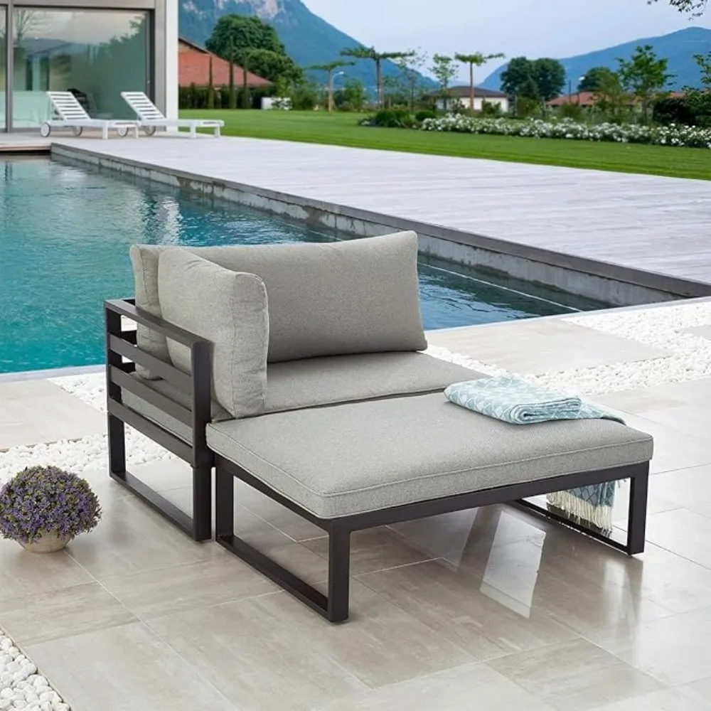 Outdoor combined furniture patio dialogue steel corner sofa with cushion, 2 sets, gray
Outdoor combined furniture patio dialogue steel corner sofa with cushion, 2 sets, gray