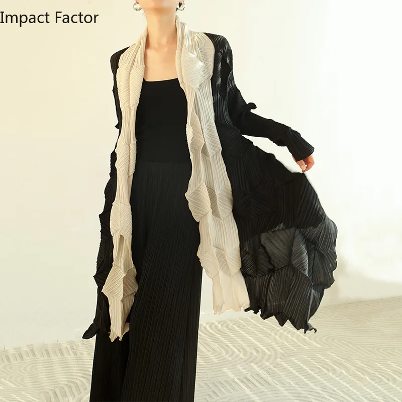 2023 Miyake Pleated Cape Coat Women' New Fashion Temperament Hand-Pleated Casual Versatile Long Sleeve Carsweater With Hot Spot
2023 Miyake Pleated Cape Coat Women' New Fashion Temperament Hand-Pleated Casual Versatile Long Sleeve Carsweater With Hot Spot