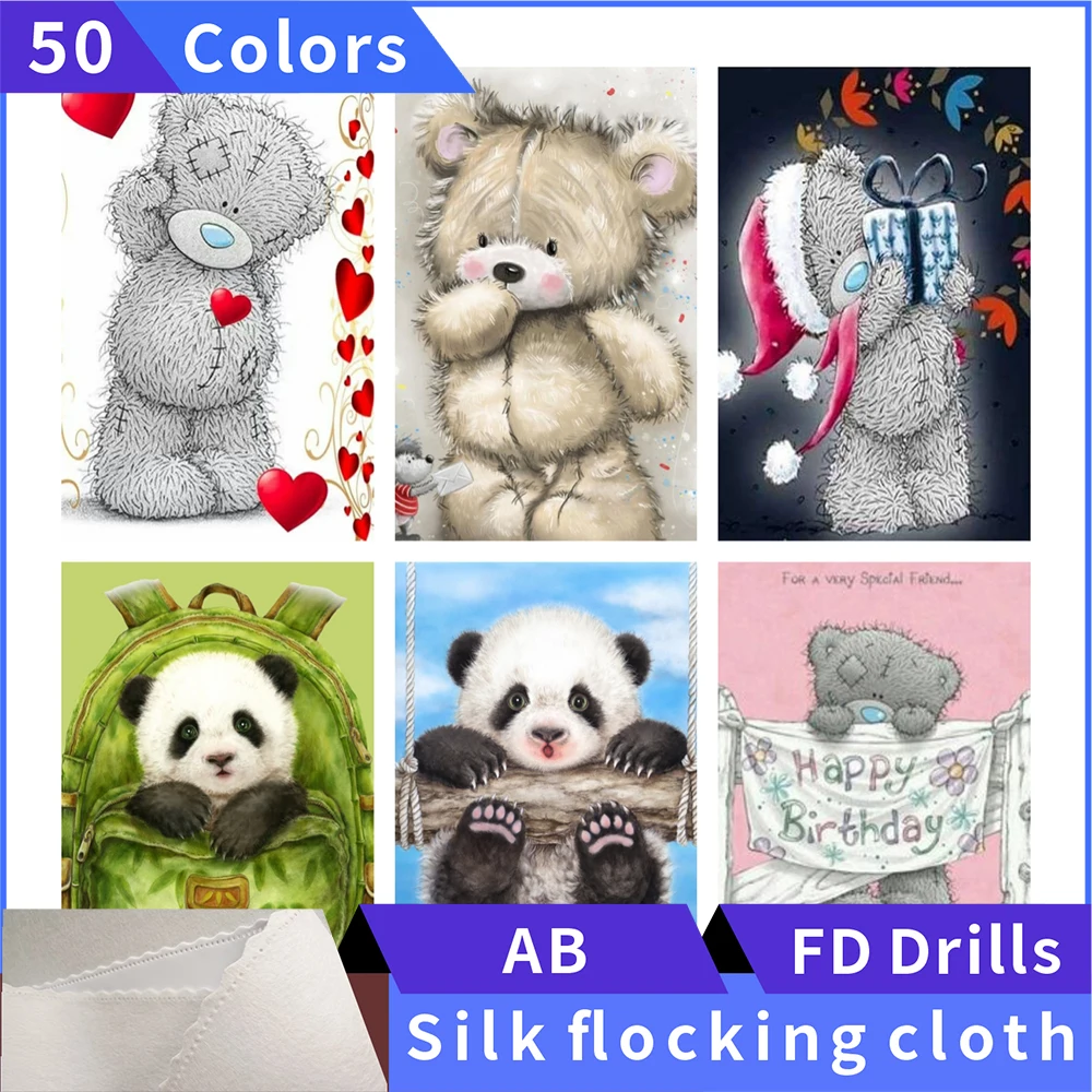 50 Colors 5D Diamond Painting Cartoon Bear Silk Cloth Square Diamond Embroidery Rhinestone Diamond Mosaic Painting Cross Stitch
50 Colors 5D Diamond Painting Cartoon Bear Silk Cloth Square Diamond Embroidery Rhinestone Diamond Mosaic Painting Cross Stitch
