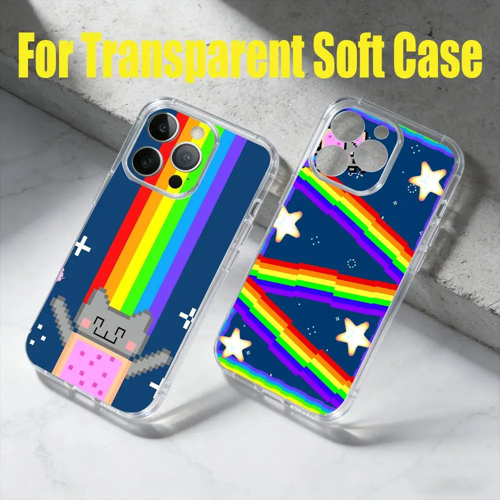 Cute rainbow Nyan Cat Phone Case For iPhone17,16,15,14,13,12,11 Plus,Pro Max Soft Transparent Cover
Cute rainbow Nyan Cat Phone Case For iPhone17,16,15,14,13,12,11 Plus,Pro Max Soft Transparent Cover