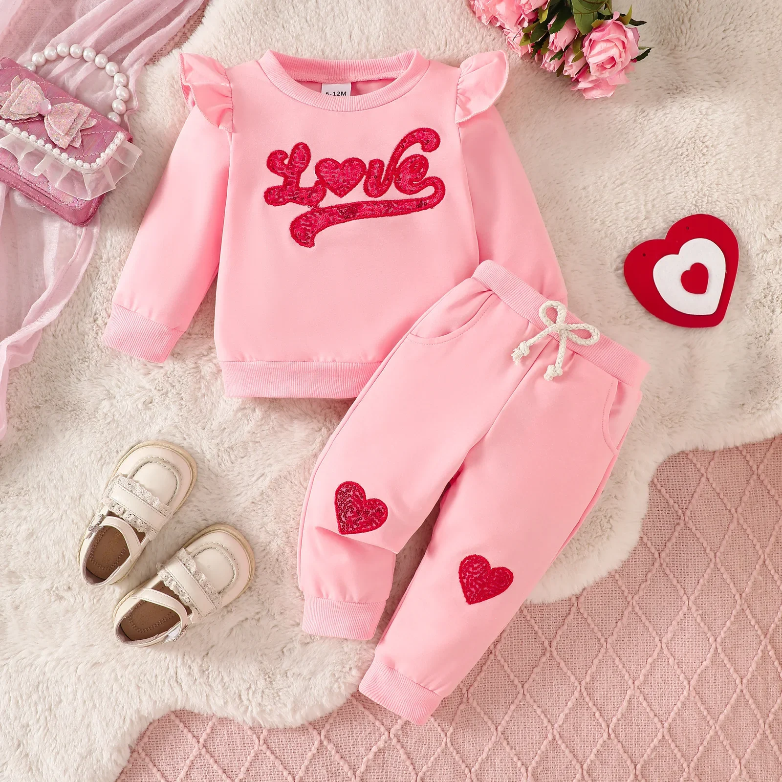 0-3Y Valentine's Day Girls Clothes Suit Love Hoodie And Heart Print Pants 2pcs Girls Hoodie Set
0-3Y Valentine's Day Girls Clothes Suit Love Hoodie And Heart Print Pants 2pcs Girls Hoodie Set